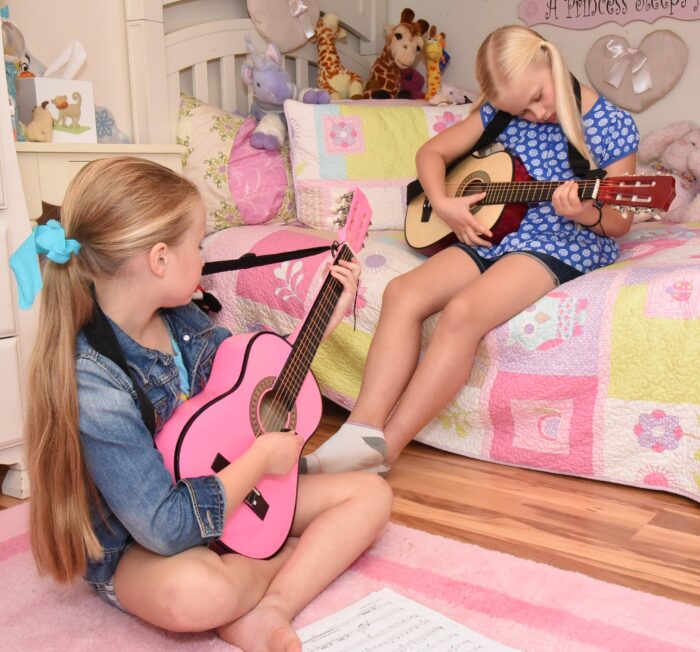 30" Wood Classical Guitar with Case and Accessories for Kids/Girls/Boys/Beginners (Pink) - Image 3